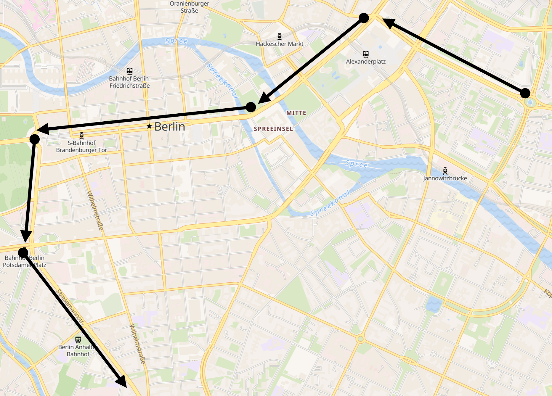 Karte 1 Radparade Berlin 2023